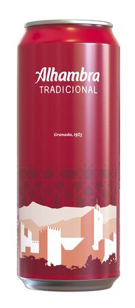 Cerveza rubia Alhambra Tradicional lata 50cl