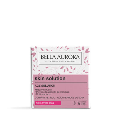 Crema día con pro retinol y glicopéptidos de soja para piel normal o seca Bella Aurora 50ml