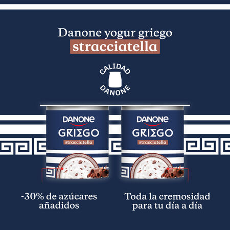 Yogur estilo griego Danone pack 4 stracciatella