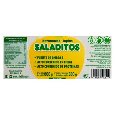 Altramuces super extra Saladitos 380g