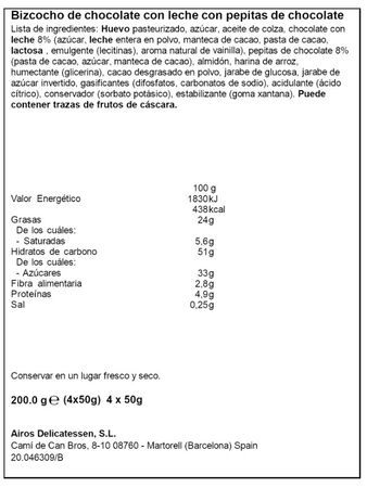 Brownie sin gluten Airos 4ud