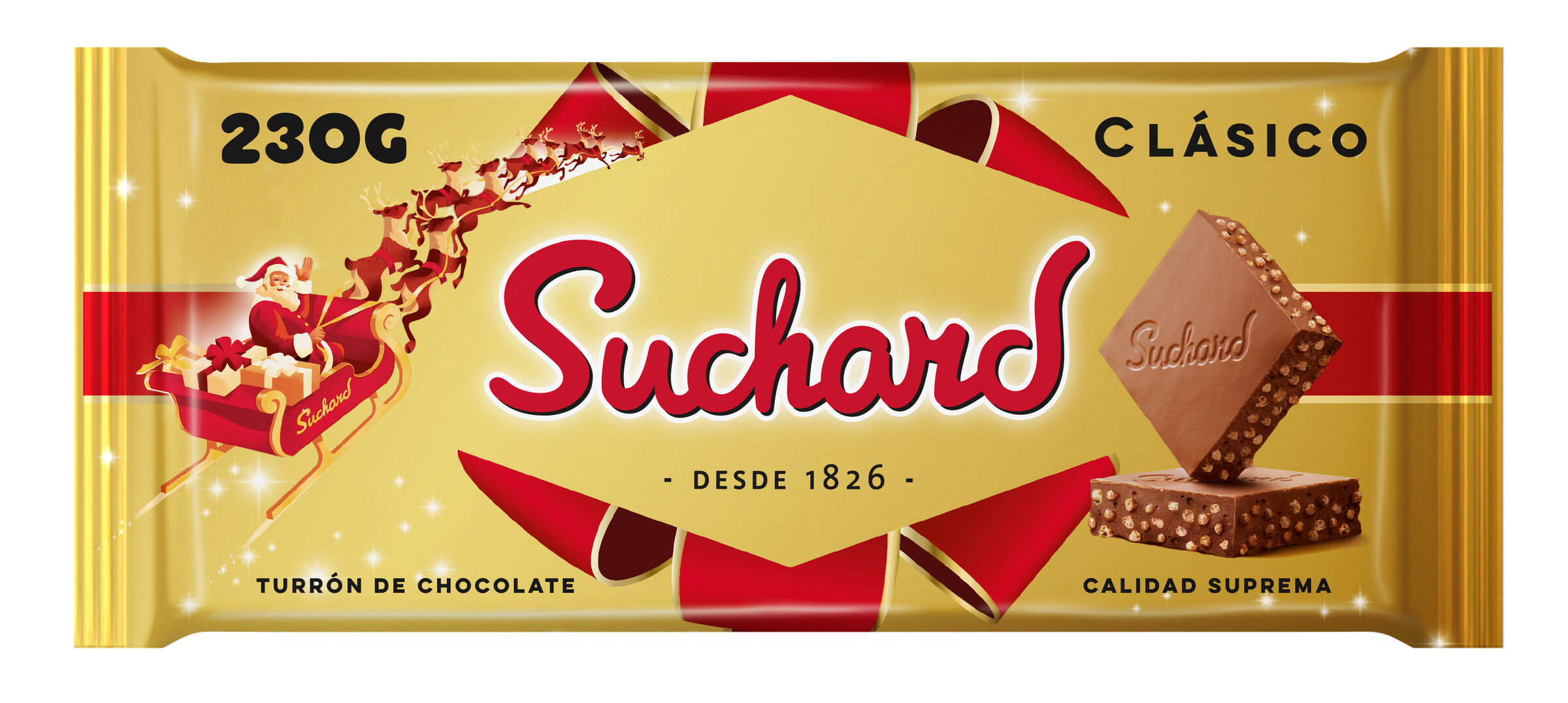 Turrón de chocolate crujiente clásico Suchard 230g