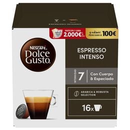 Café espresso intenso nescafé Dolce Gusto 16 cápsulas