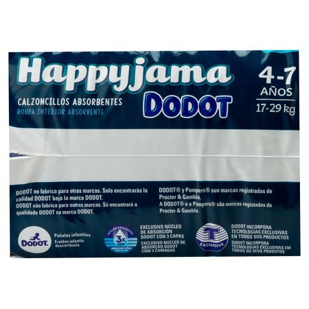 Pañal braga Happyjama niño 4-7años 17 uds