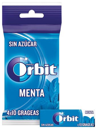 Chicles menta sin azúcar Orbit pack 4