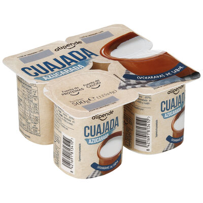 Cuajada Alipende pack 4 125g natural azucarado