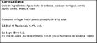 Cerveza La Sagra botella 33cl la calabaza pumkpin ale