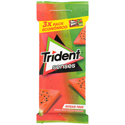 Chicles sin azúcar sabor sandía Trident Senses P3