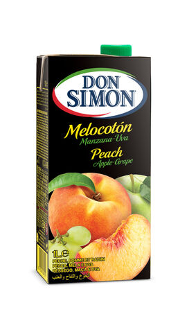 Zumo de melocotón, uva y manzana Don Simón brik 1l