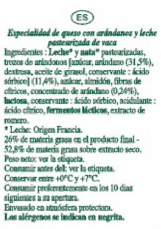 Lote: 200g Queso Le Roule Arandanos+ 200g Queso Mezcla Rinya Papalla +200g Queso Castell&oacute; Pi&ntilde;a