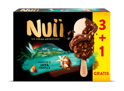 Helado Nuii almendrado con vainilla 3 + 1 uds