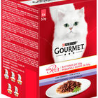 Comida h&uacute;meda gato Purina carne pack 6