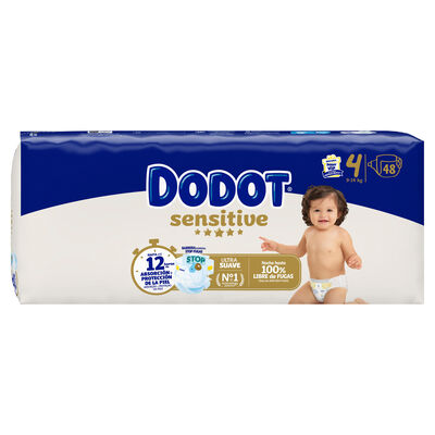 Pa&ntilde;al Dodot sensitive 48 unidades talla 4 (de 9 a 14 kg)