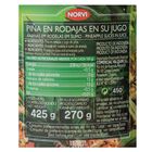 Piña en su jugo sin azucar añadido Norvi 270g