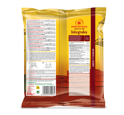 Tortilla de trigo integral Mexican Gold 320g