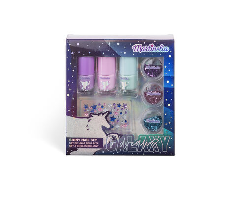 Set de uñas brillante galaxy Martinelia