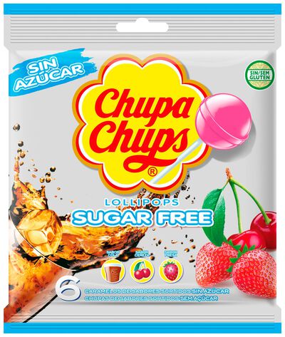 Caramelos sin gluten sin azúcar Chupa Chups 6u