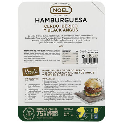 Hamburguesa de cerdo y angus Noel 150g