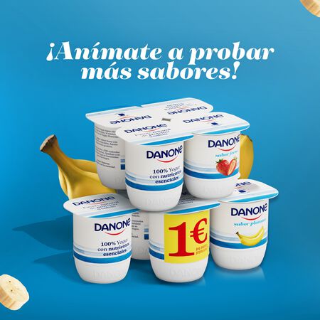 Yogur Danone pack 4 plátano
