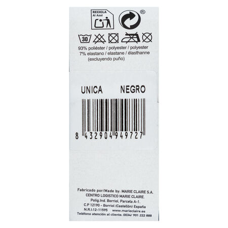 Mini media Lycra® 15D Marie Claire 2 unidades negra
