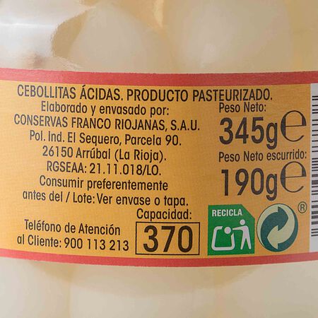 Cebollitas en vinagre Alipende 190g
