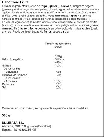 Panettone de frutas Musfi´s 500g