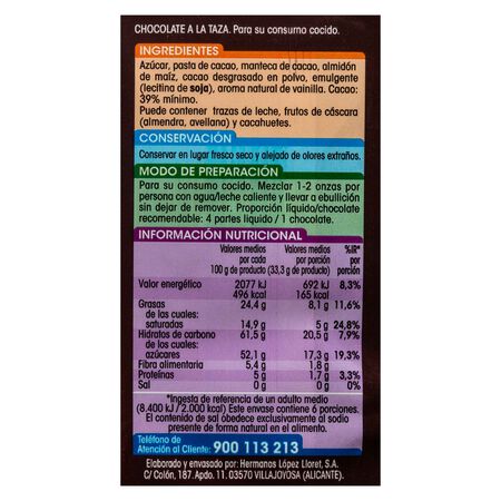Chocolate Alipende 200g a la taza