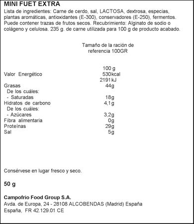 Minifuet Campofr&iacute;o 50g
