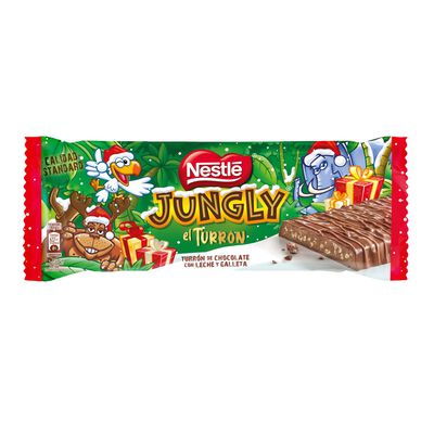 Turrón de chocolate con leche y galleta Jungly Nestlé 232g