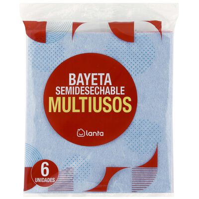 Bayeta Lanta 6 uds colores multiusos