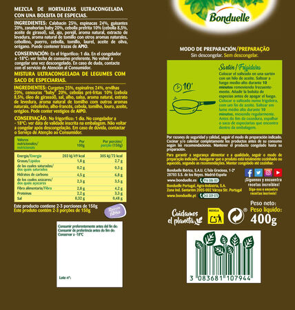 Salteado Bonduelle 400g de la huerta