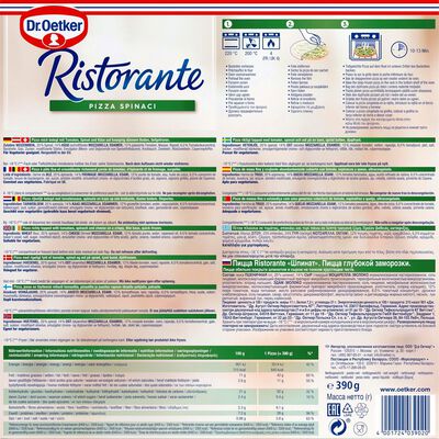 Pizza Ristorante Dr Oetker 390g spinaci