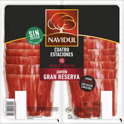 Jam&oacute;n curado gran reserva cuatro estaciones Navidul 106g