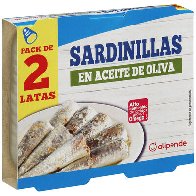 Sardinillas en aceite de oliva Alipende 2 unidades 62g