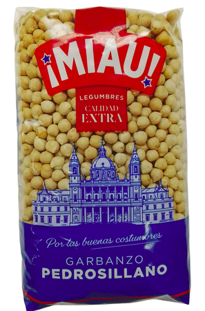Garbanzos pedrosillano calidad extra producto de la marca Miau 1 kg
