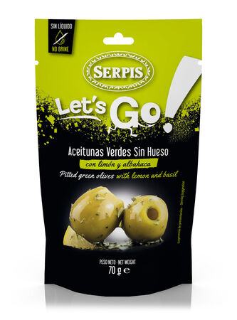 Aceitunas con limón y albahaca Serpis 70g