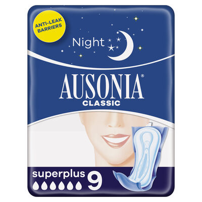 Compresa clásica sin alas Ausonia 9 unidades noche