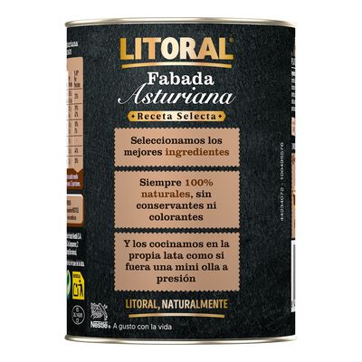 Fabada asturiana receta selecta Litoral 420g
