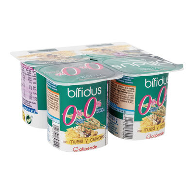 B&iacute;fidus Alipende sin az&uacute;car a&ntilde;adido pack 4 muesli y cereales