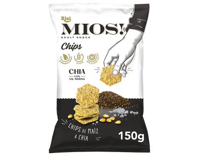 Snack risi ma&iacute;z y ch&iacute;a sin gluten con sal Mios! 150g