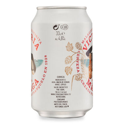 Cerveza rubia Victoria lata 33cl