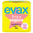 Compresas con alas Evax fina y segura 12 uds normal
