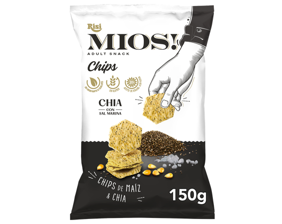 Snack risi maíz y chía sin gluten con sal Mios! 150g