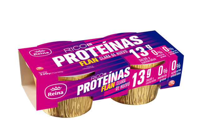 Flanes clara de huevo Reina proteínas pack 2 0,0%