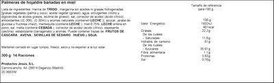 Palmeras de hojaldre Jesús 300g recubiertas de miel
