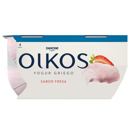 Yogur estilo griego Oikos Danone pack 4 fresa