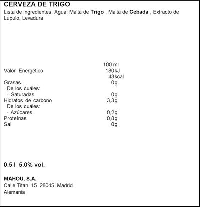 Cerveza de trigo Franziskaner botella 50cl