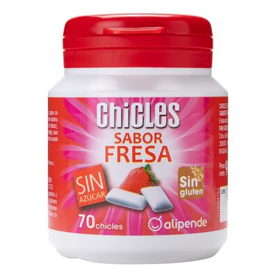 Chicle Alipende sin azúcar bote 98g fresa