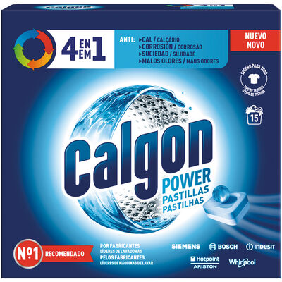 Antical en pastillas Calgon 15 uds contra cal suciedad y malos olores