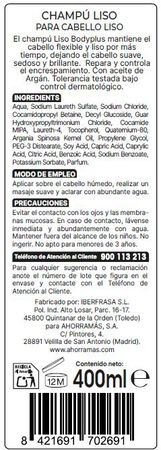 Champ&uacute; Bodyplus 400ml liso